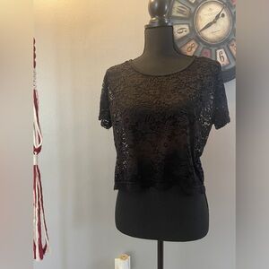 Lace black shirt